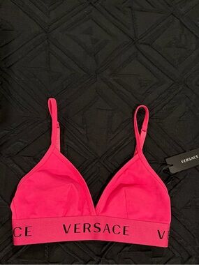Versace Women's Pink Sports Bra🍒